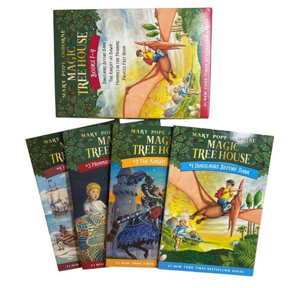 Magic Tree House Books 1-4 Box Set By Mary Pope Osborne - Picture 1 of 4